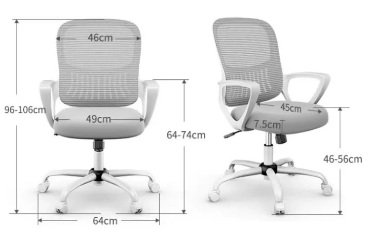 Mid Back Mesh Home Office Chair Lift Chair Metal Computer Office Chair with Mesh