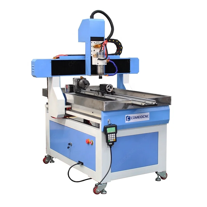 Small 4 Axis CNC Router Engraver Machine 6090 for Wood & Aluminum Engraving