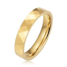 Fast Shipping Stock Ring Jewelry Hammered Tungsten Ring Gold 24K Plated Men Gold Rings Fashion Jewelry