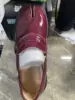 Mocasines rojo vino