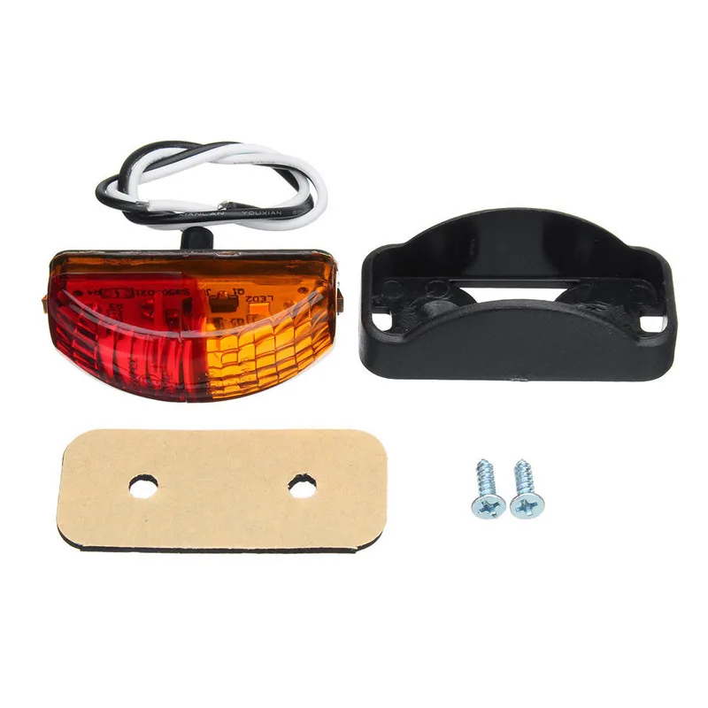 2 PCS 12/ 24V LED Gomma Stelo Base Rimorchio Luce Segnalazione Laterale - 13
