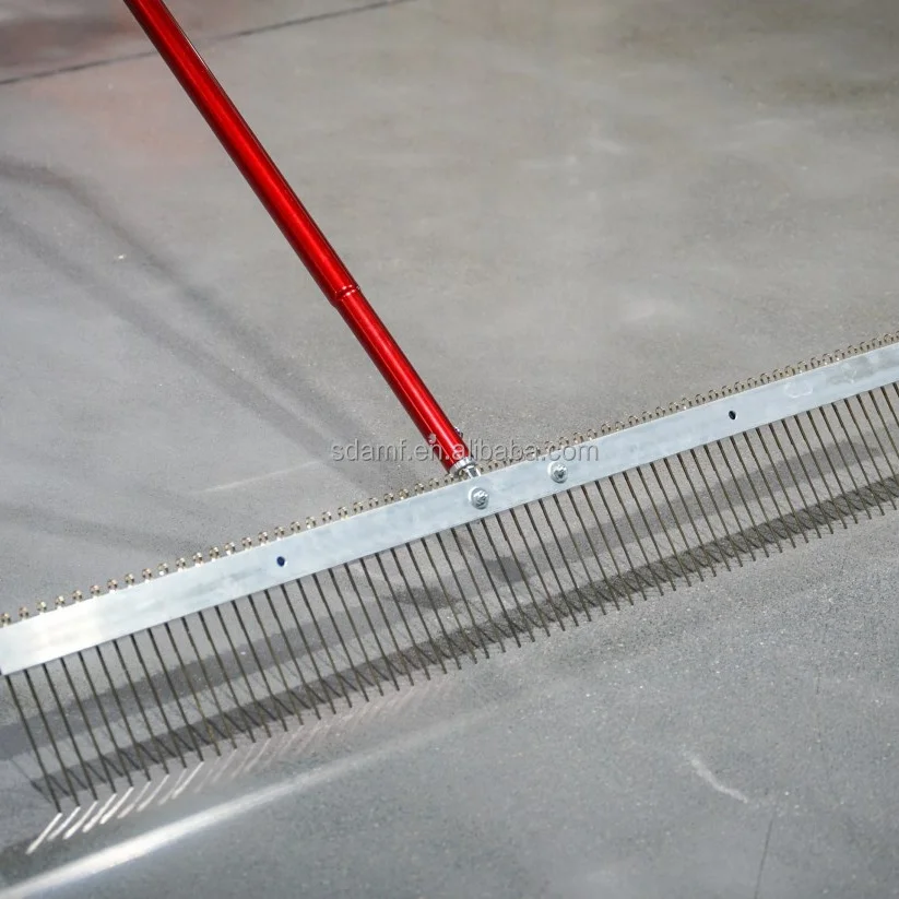 AMF Tools Concrete Finishing Tools Cement Beton Spring Steel Flat Wire Comb Texture Broom