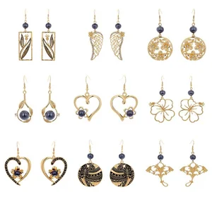 Fashion 925 Sterling Silver Hawaiian Earrings Jewelry Gold Plated Hawaiian Pearl Earrings