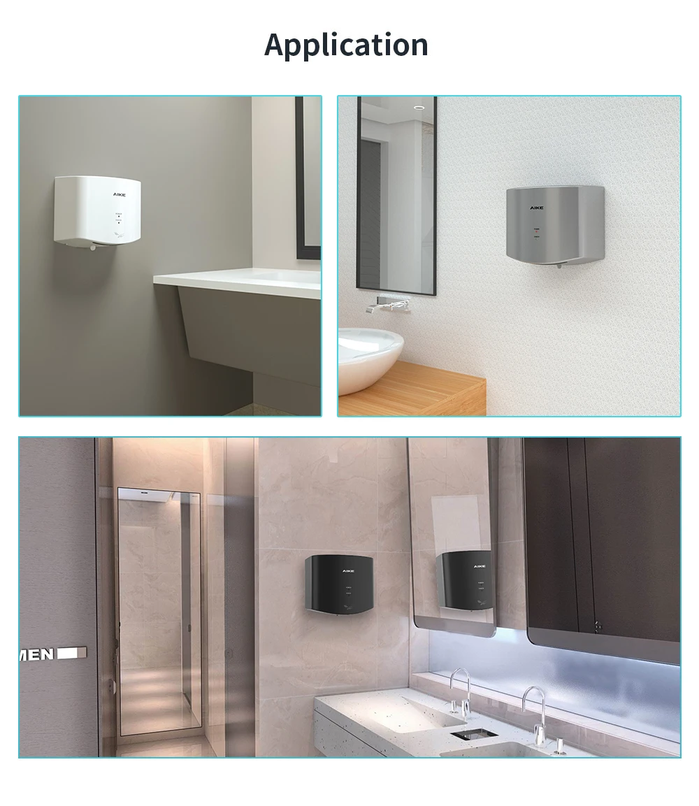 Aike Air Hand Dryer For Hotel Dry Hands Automatic High Speed Commercial