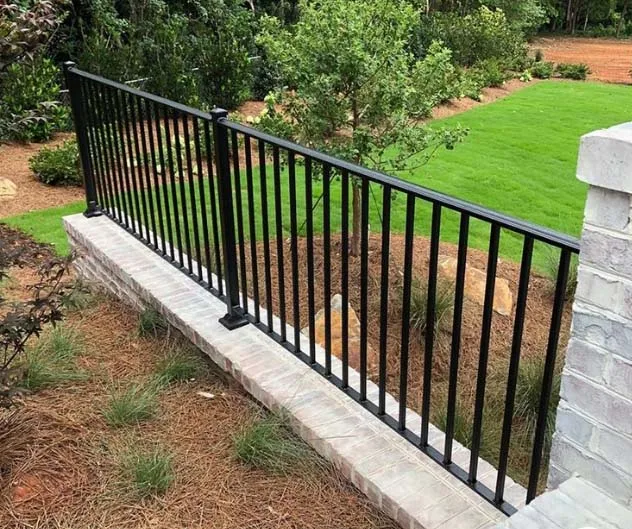 Durable Railing Fence - Metal Panels for Terrace & Backyard