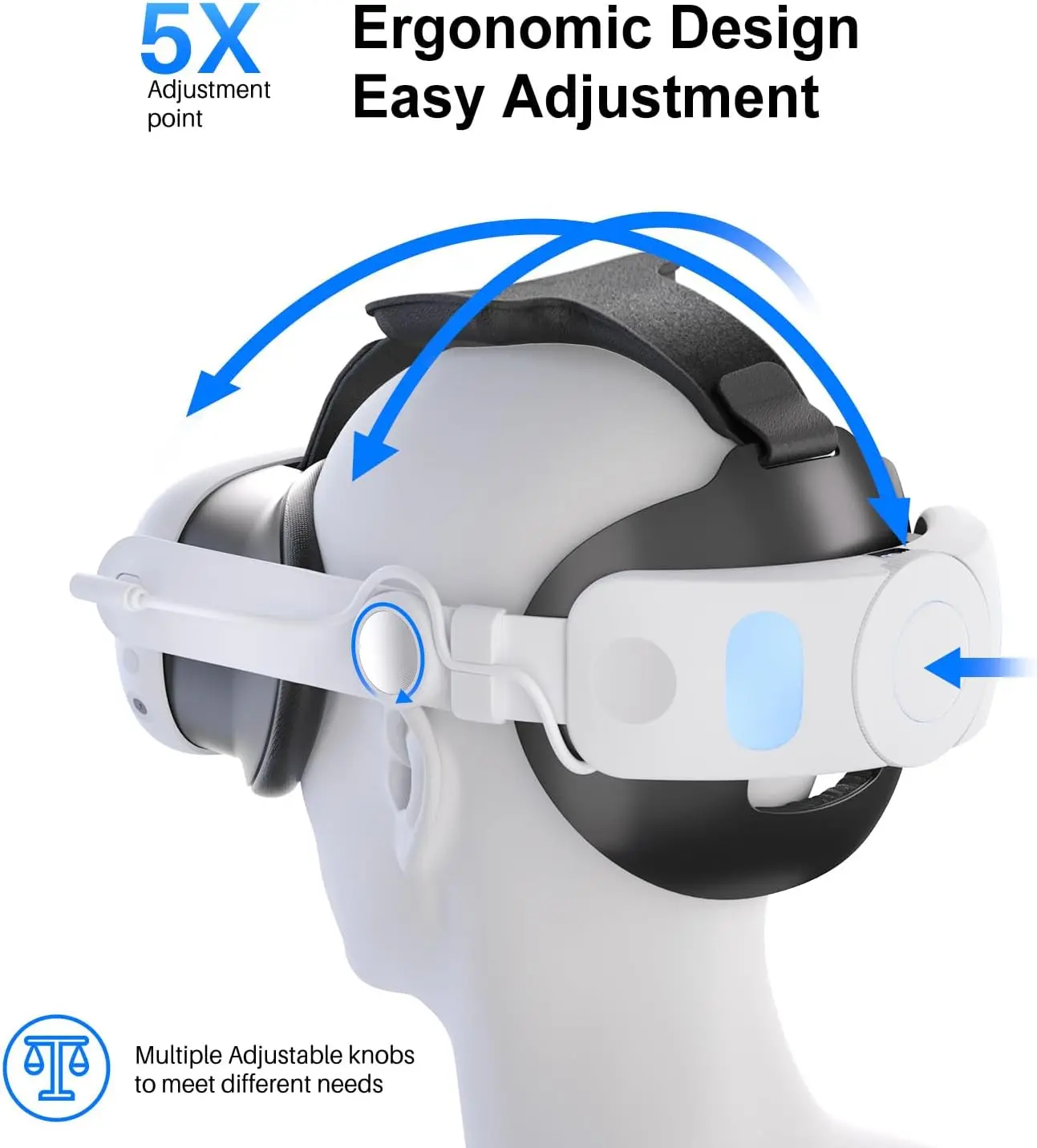 Meta Quest 3 VRヘッドセット用6000mAhバッテリーパック付きVRヘッド