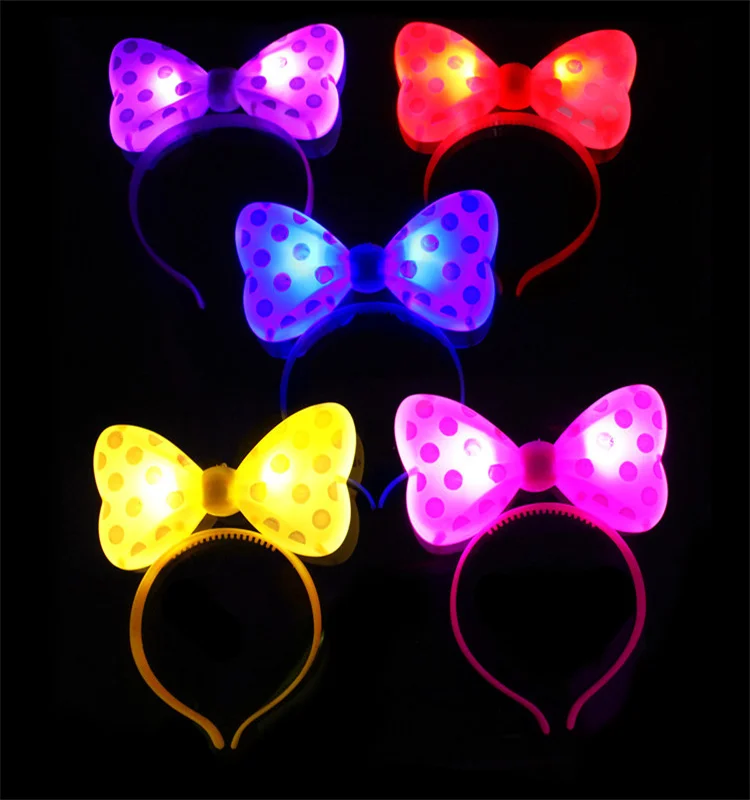 Wholesale Light Up Bow Knot Headband Glow Hairbands Led Headband For ...