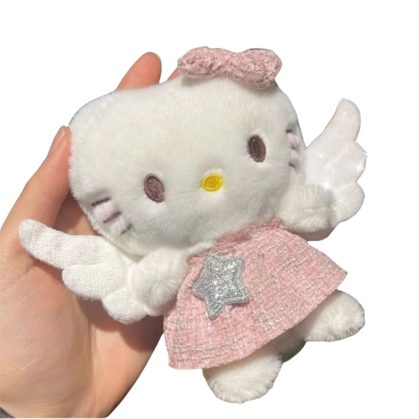 Allogogo Custom New Arrival Cartoon Promotional Hello Kt Kawaii Plush Keychains Plush Doll Soft Cat Plush Keychains
