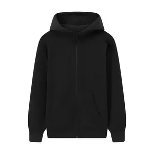 2026 High Quality 500g Super Soft Thick Fleece Hoodie for Men Warm Thick Fleece Zip up Hoodies Full Face Zip Hoodie