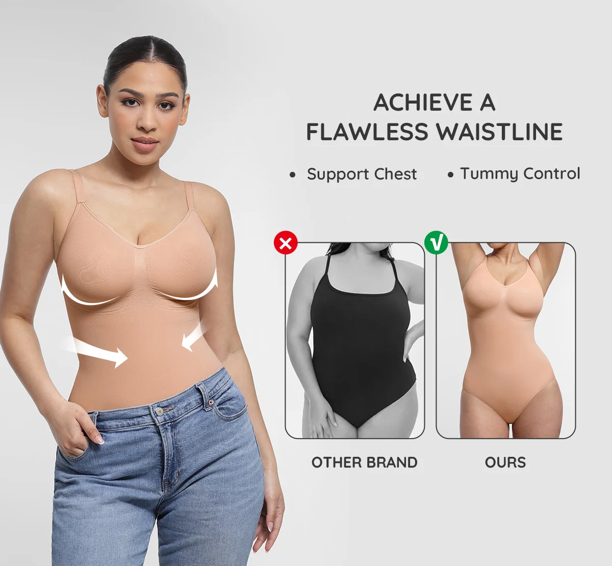 Seamless Slimming Tummy Control Women Body Shaper One Piece thumbnail