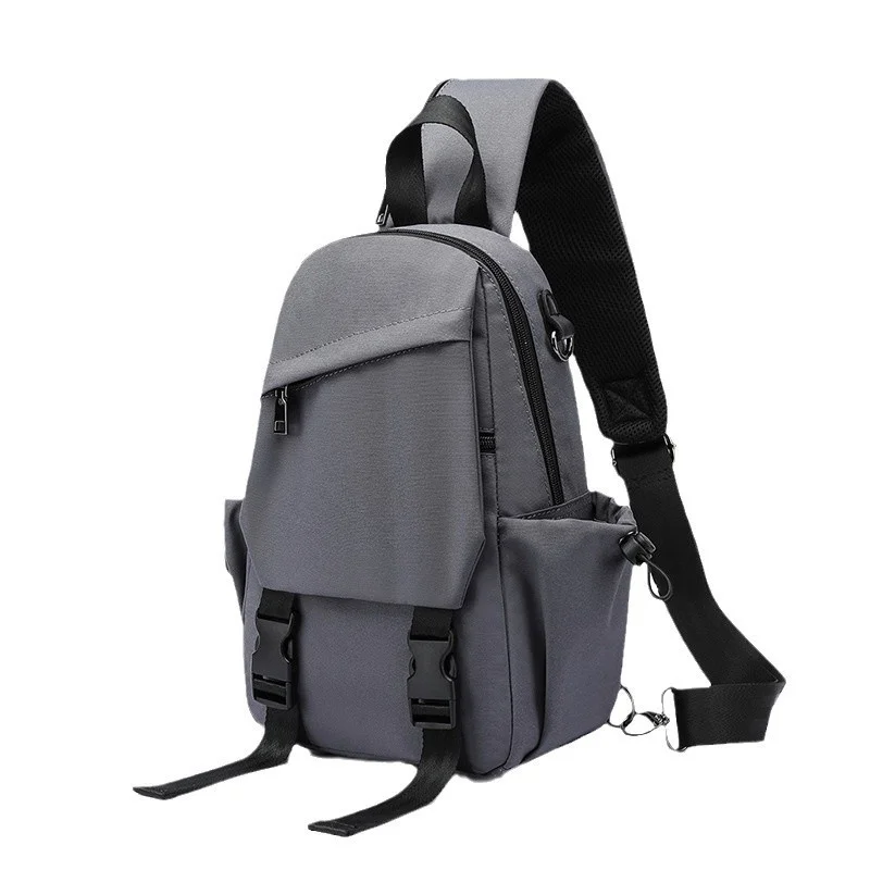 2025 New Men's Vintage Waterproof Durable Polyester Chest Crossbody Anti-theft Large Capacity Street Trendy Bag 8inch