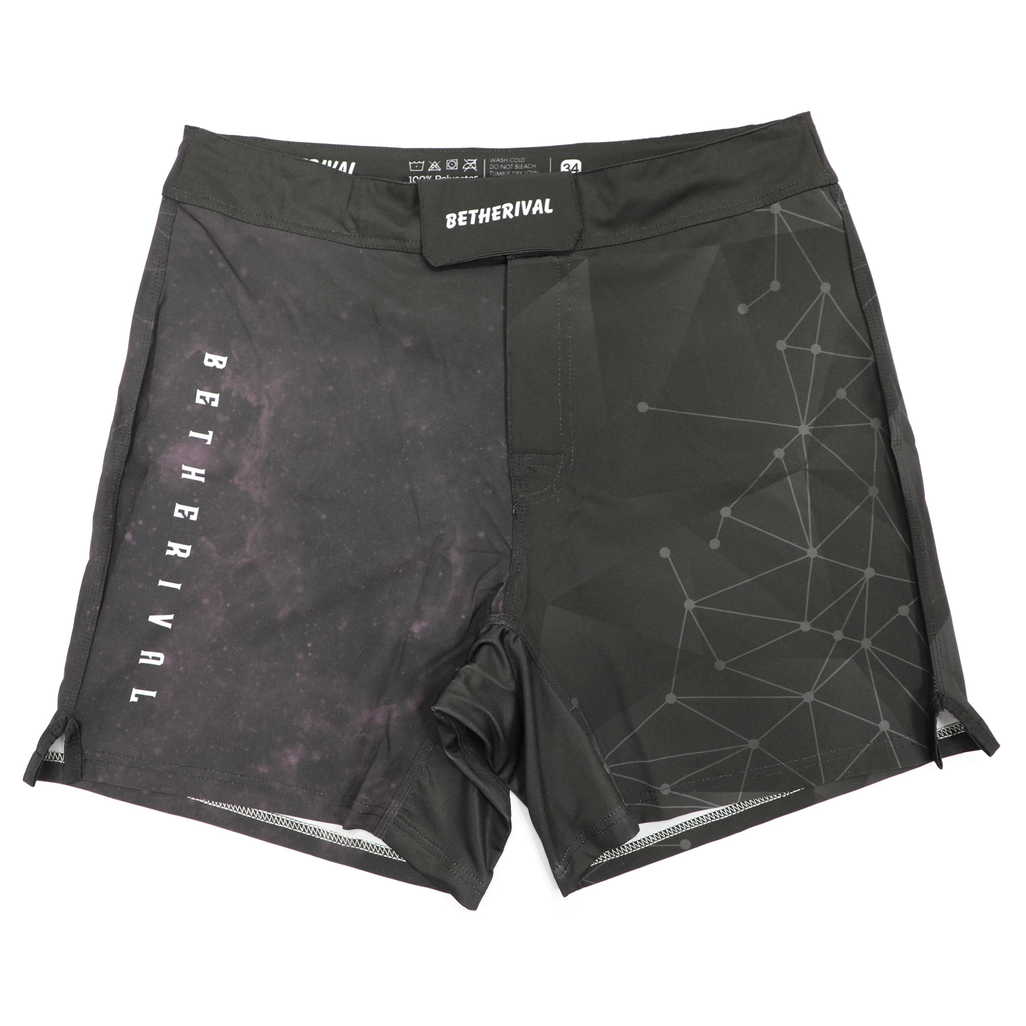BETHERIVAL Make Your Own Custom Printed Digital Print 4 Way Stretch 100% Polyester Unisex MMA Shorts