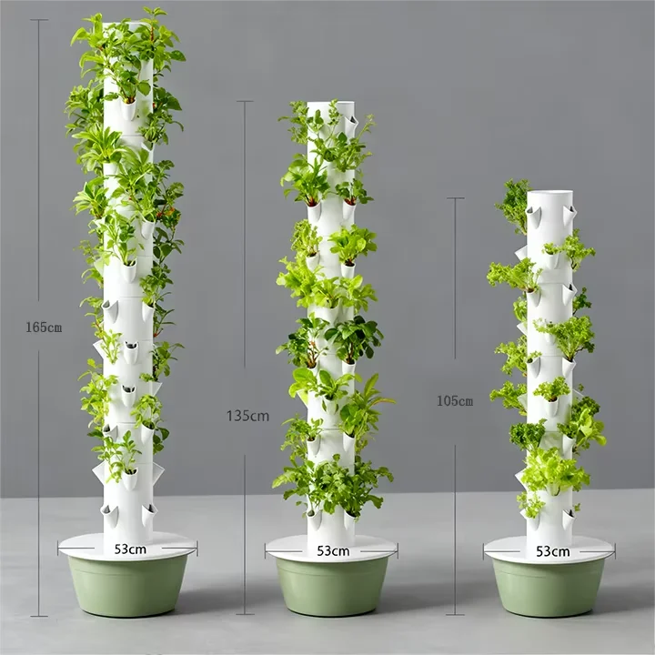 product greenhouse farm vertical farming hydroponic tower growing system for vegetable aeroponics tower with light-1