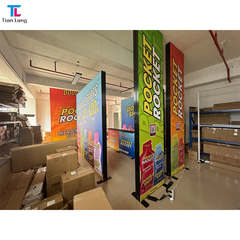 Aluminiumprofiel 3D Ontwerp Sieraad Voubaar Draagbaar Binnelandse Tentoonstellingstand Reklameligbak