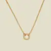 Round pearl chain + loose ring Main picture (45+5cm)