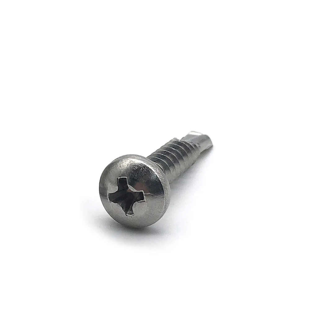 Tornillo de perforaci&oacute;n de acero inoxidable, fabricante de china, cabeza de sart&eacute;n 410, tornillo de autoperforaci&oacute;n para techo