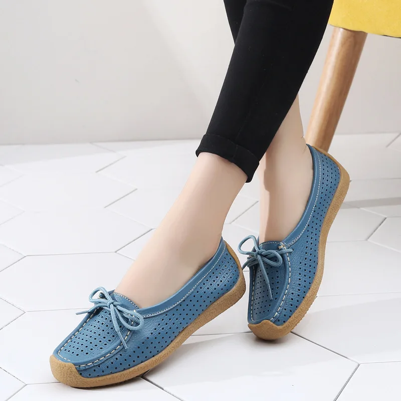 Shop Our New Design Sepatu Flat Shoes with Genuine Leather