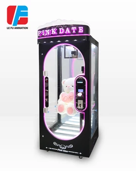 Pink Date cut prize single player claw toy arcade machine for sale pink date scissors cut prize gift machine