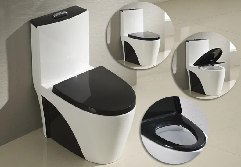 Modern design bathroom color toilet one-piece floor mounted dual flush toilet factory