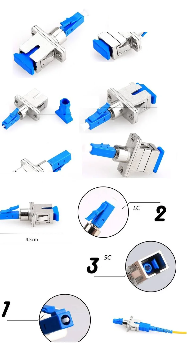 Lc Sc Connector Hybrid Adaptadores Lc to Sc Apc/Upc Simplex Converter ...
