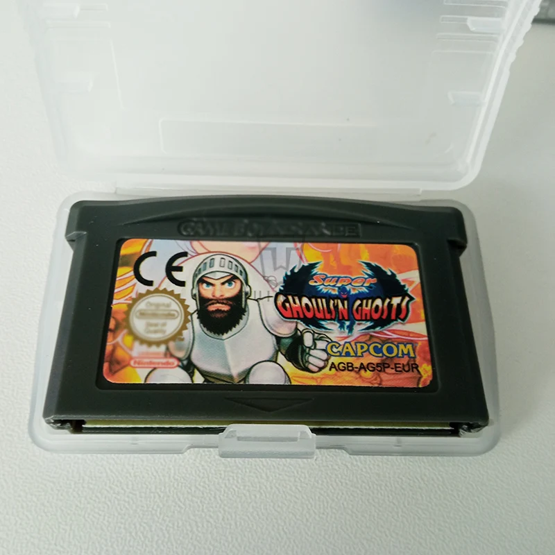 Video Game Cartridge Console Card Shining Soul Hamtaro Rainbow Ghouls N Ghosts Wolfenstein 3D for 32 Bit Handheld Player