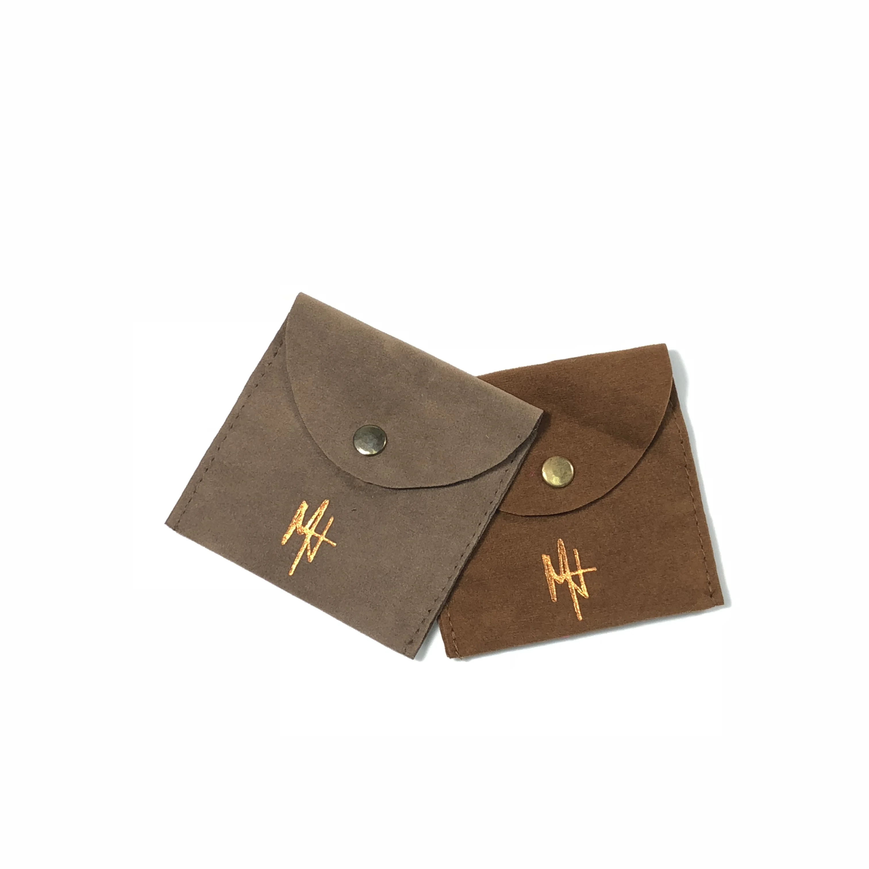 Tan Suede Jewelry Pouch