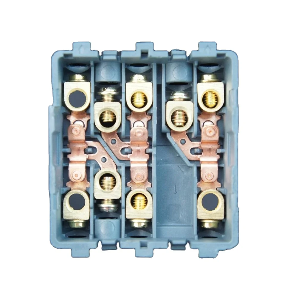 ROSH Brass Copper Power Strip Switch Plug Socket Set with Electrical Contacts Connector Accessories