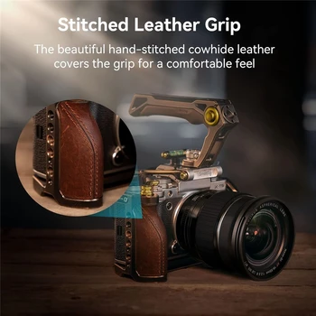 SmallRig X-T5 Retro Cage for FUJIFILM X-T5, with Hot Shoe Cover with a Bubble Level, 3/8"-16 Locating Holes for ARRI, Included product image