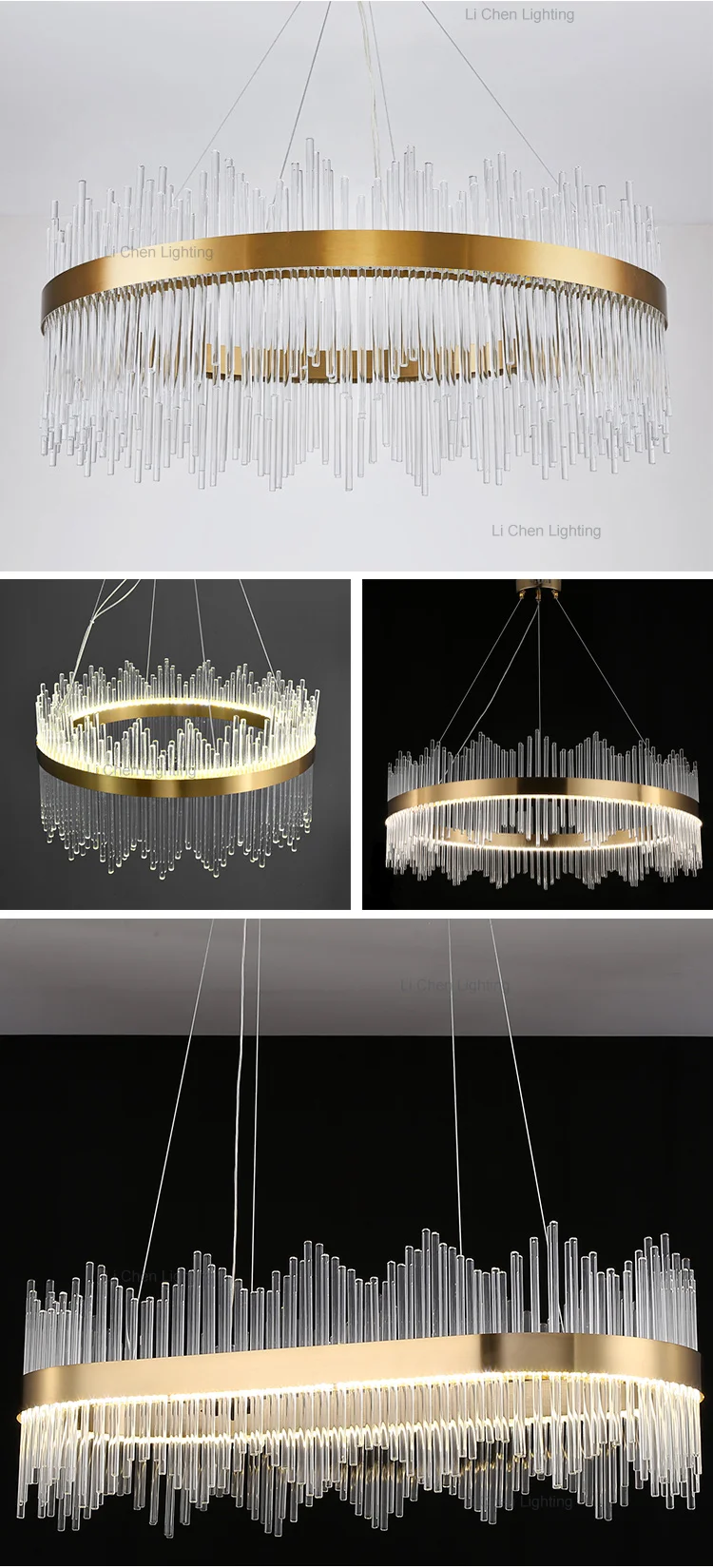 p0016 good quality vintage style dinning room decoration glass gold led pendant light-1