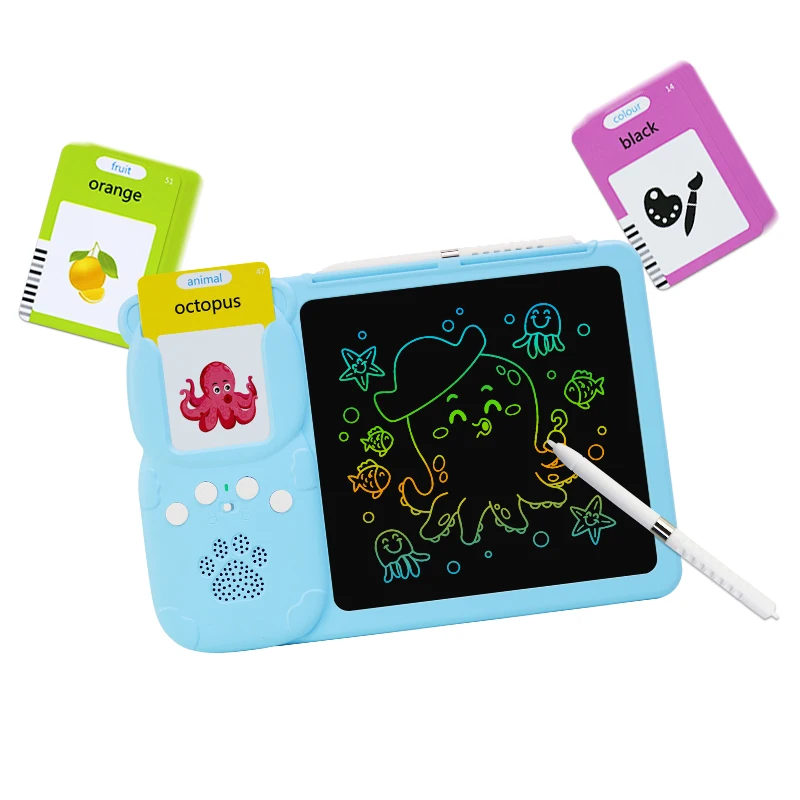 Magic  Kid Digital Pad LCD Drawing  Talking Flash Cards  Portable Graphics  Flash Card Reader Handwriting Education Board