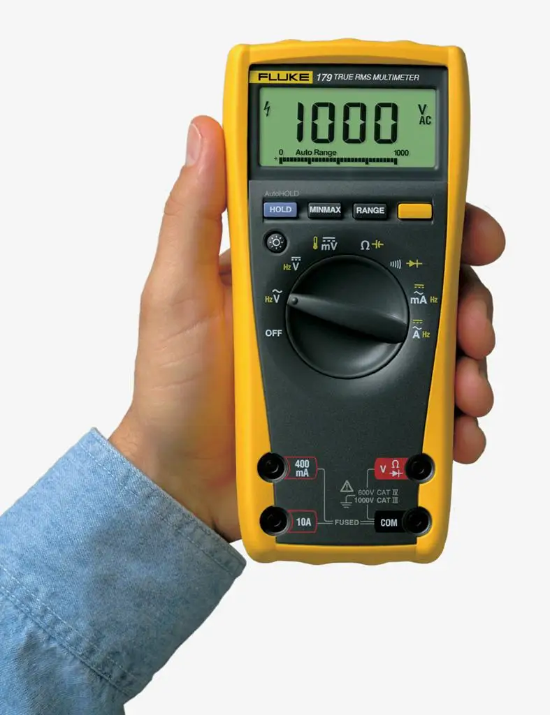 Manual and Automatic Ranging Ergonomic case with Integrated Protective Holster Series Digital Multimeters Fluke 179