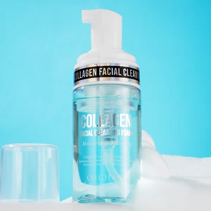 Private Label Gently Firming Collagen Facial Cleansing Foam Adult Face Cleanser that Removes Dirt