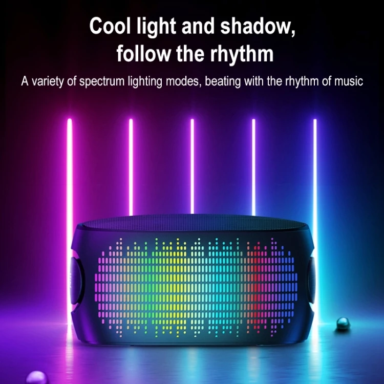 SOAIY K1 Colorful Lighting Mini 3D Surround Subwoofer Wireless BT Speaker