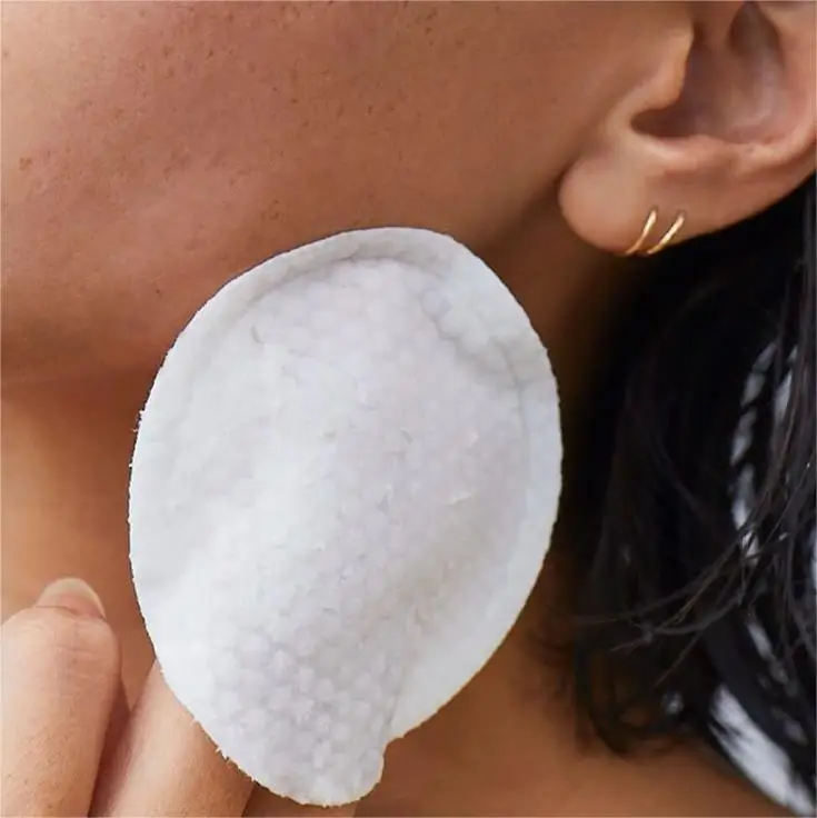 80 мм OD пилинг пальцы 100% спанальные нетканые подушечки для круглого макияжа с белой