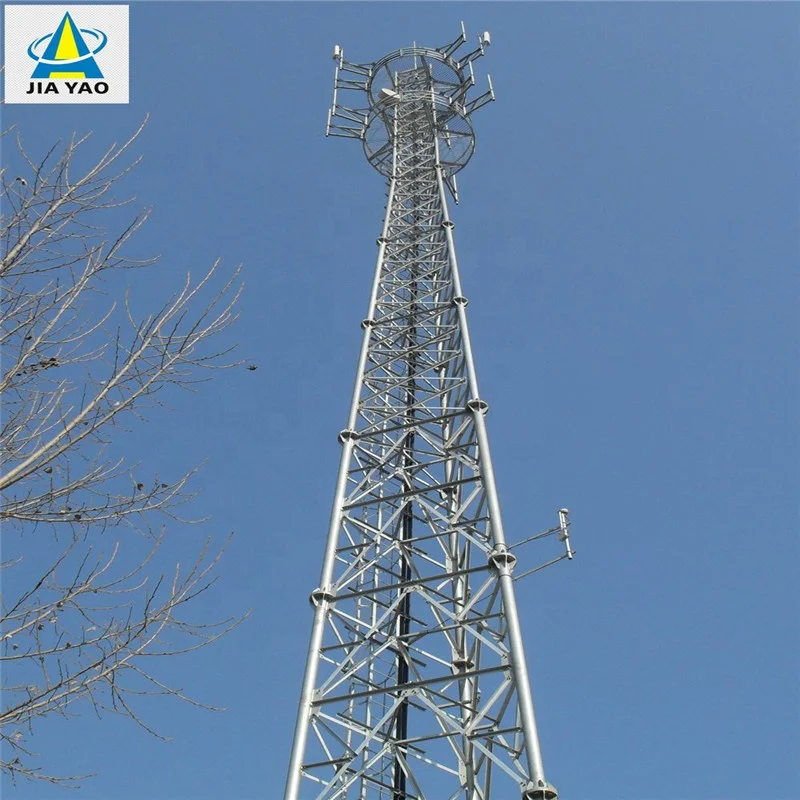 Factory Price High Resolution Galvanized Manufacturer 3-leg Wimax Vhf Gsm Cdma Base Station Signal Transmission Free Stand Tower