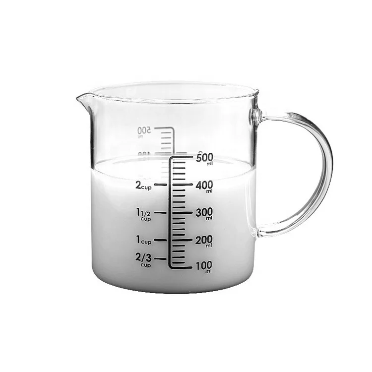 Bestevers Kitchen Laboratory 8 oz Glass Beaker Measuring Cup with Lid 1-Cup (8oz)