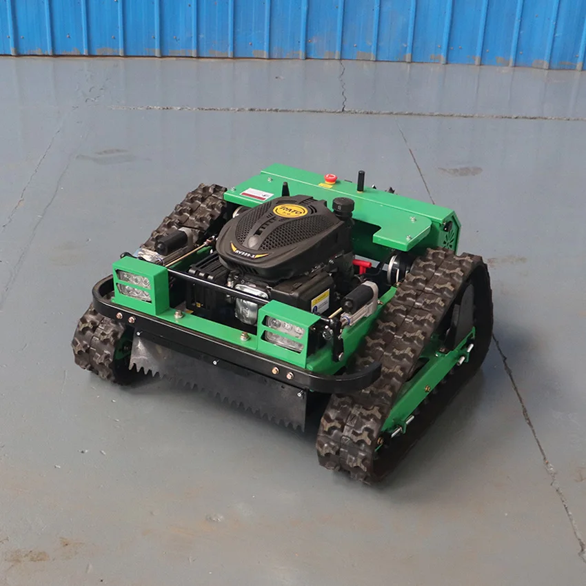 Free Shipping 9HP 16HP Electric-start Remote Control Grass Cutter Mini RC Robot Lawn Mower With Snow Plow