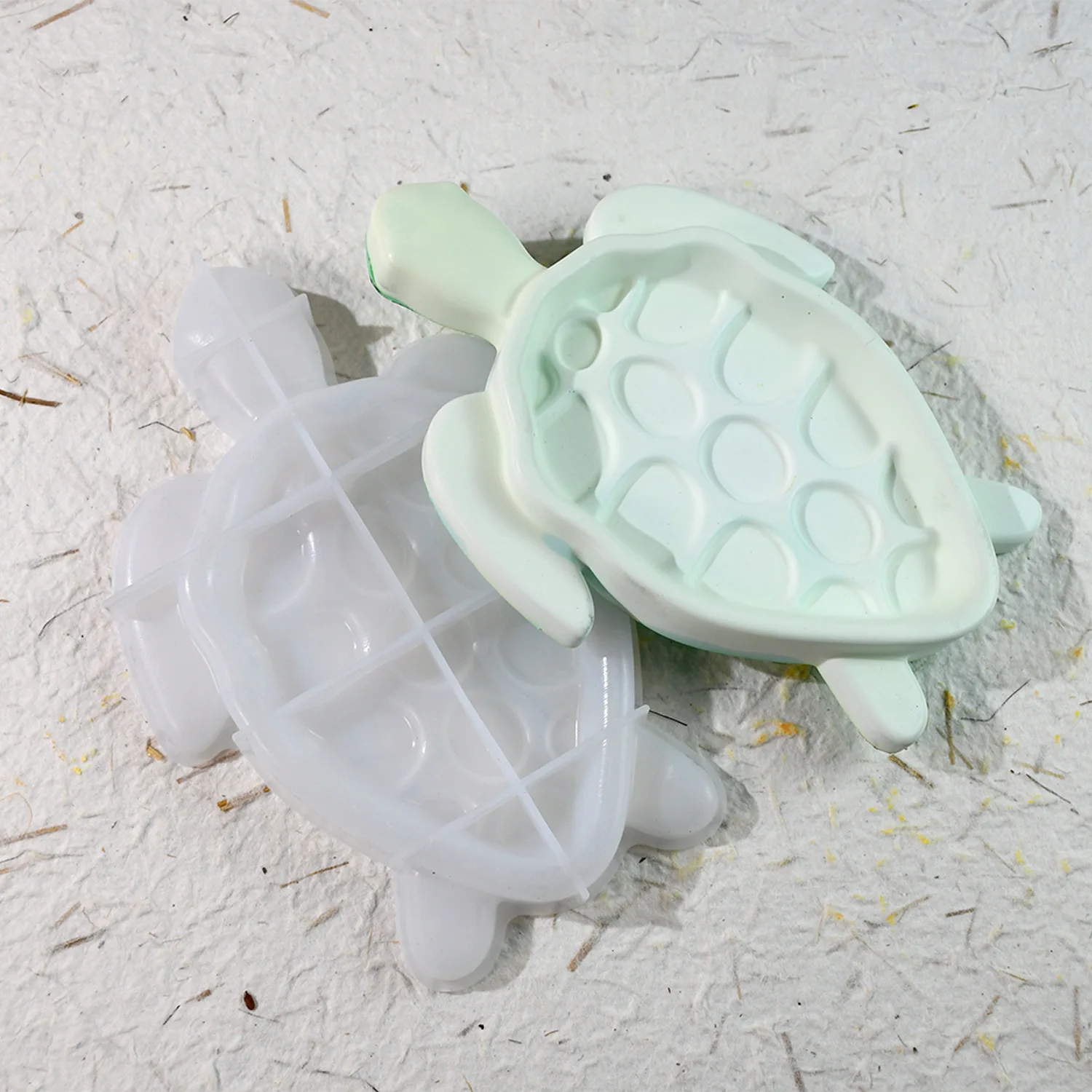 Diy Turtle Tray Silicone Resin Storage Mold Drip Glue Mold for Cake Tools Plaster Saucer Mold supplier