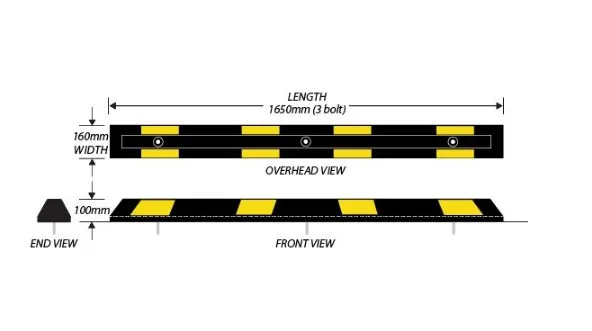 OEM Australian Standard Durable Rubber Parking Curbs Truck Car Stopper Wheel Block Stop for Parking factory