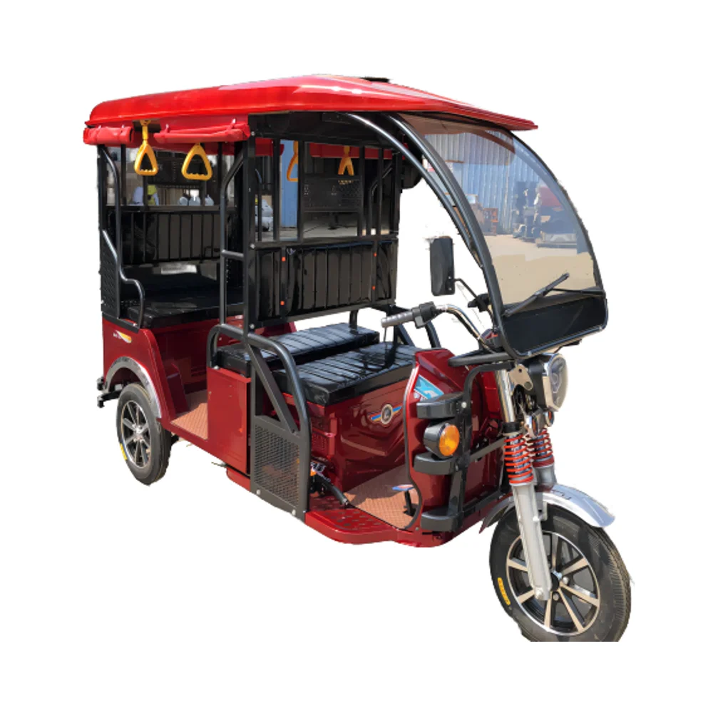 Over 1000W 48V 100Ah Battery Electric Open Body Passenger Adult Rickshaw Pedicab Rear Axle Tricycle