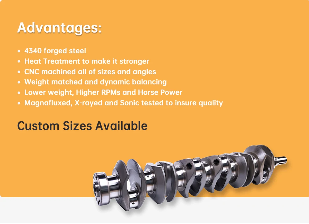 Custom V8 Billet Forged Steel 1UZ Crankshaft for Toyota Lexus