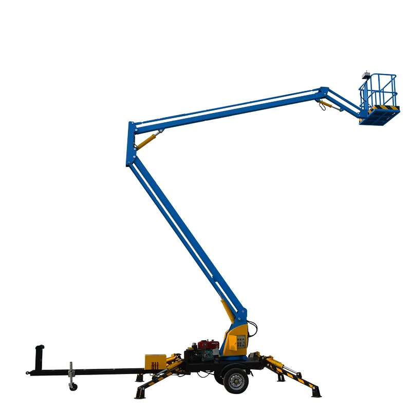 Hydraulic Electric Powered Articulated Trailer With Arm Lift Boom Lift