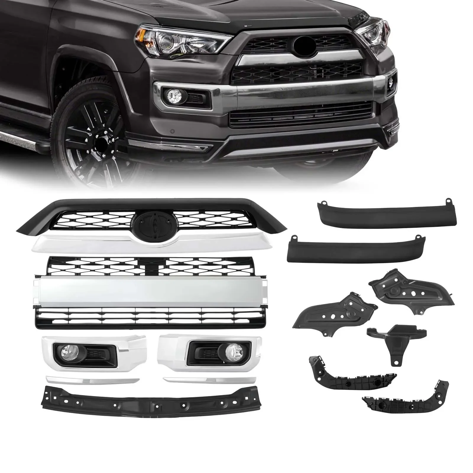 OEM auto parts car body kit Front Bumper Body Kits and Grille Combo Set for Toyota 4Runner 2014-2020 2015 2016 2018 Limited