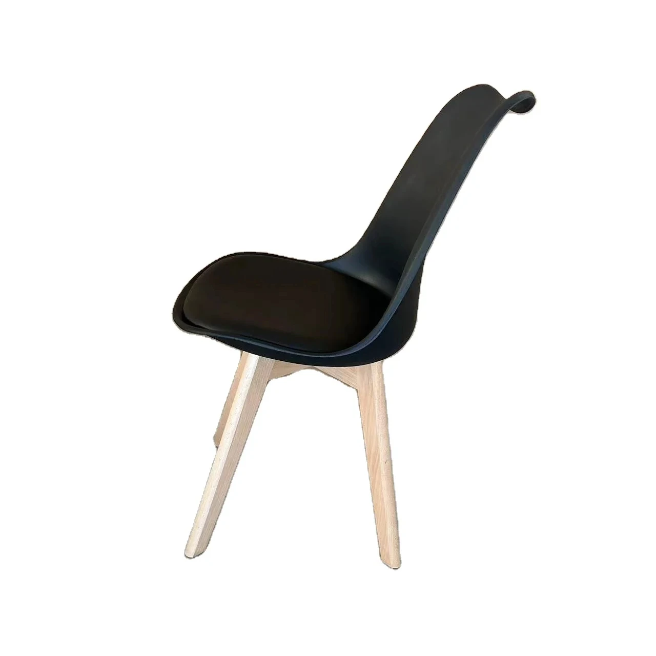 SILLAS ESTILO NORDICO NORDIC STYLE Grey Scandinavian Plastic Eco Leather Dining Office Kitchen Chair