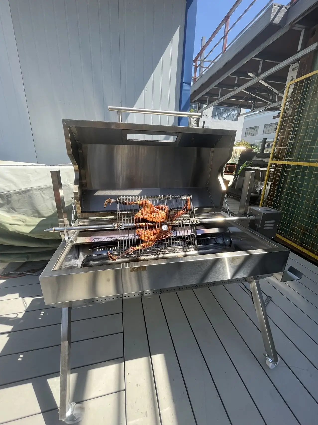 BBQ Large Spit Rotisseries Roast Chicken Vegetable Stainless Steel Basket