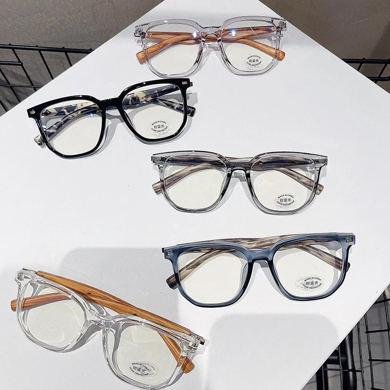 Square Men Glasses Frame Optical Luxury Brand Retro TR90 Anti-blu