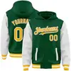 White Sleeve Kelly Green Jacketwhite Yellow