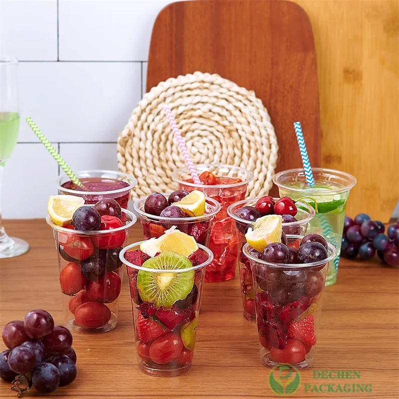 Cute Smoothie Cups Disposable Milk Tea Cup Low Moq