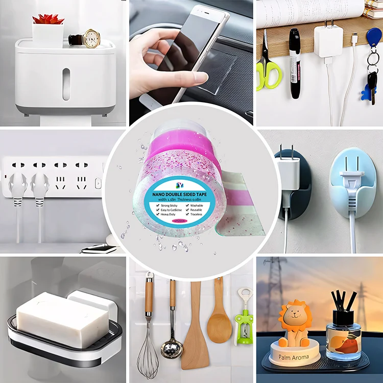 High-Quality Nano Double Sided Tape - Strong Adhesion, Reusable, and Versatile for Home and Office Use