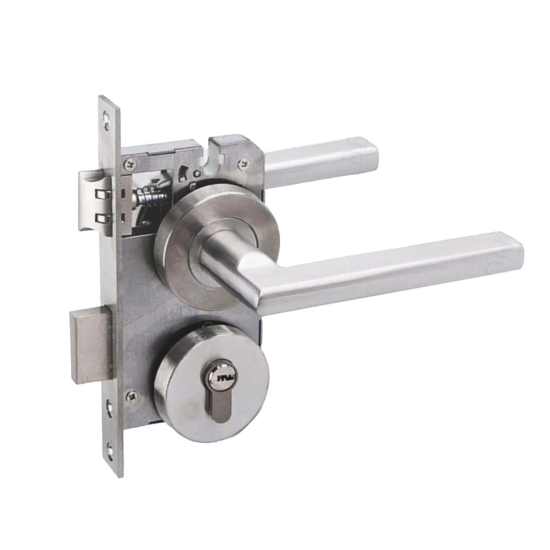 BBDHOME High Quality SS Key Bathroom Escutcheon Stainless Steel Lever Lock Mechanic Door Handle